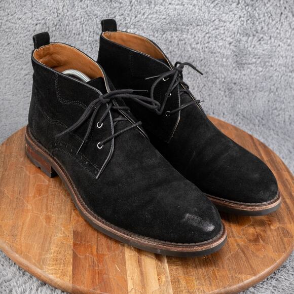JOHNSTON MURPHY 27-1717 Fullerton Black Suede Chukka Boots Men's Size 9.5 M - Picture 1 of 10